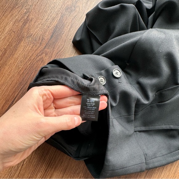 Nili Lotan Black Flavie Tapered Etienne Virgin Wool Pants Trousers - Picture 13 of 15